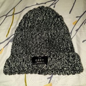 I am selling an Obey black & white beanie! Unisex- One size.